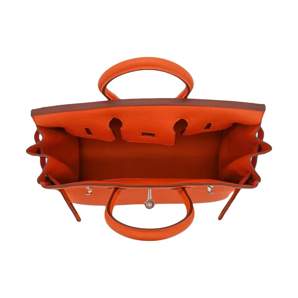 Hermès 25cm Birkin Orange Togo Leather PHW - Picture 7 of 8